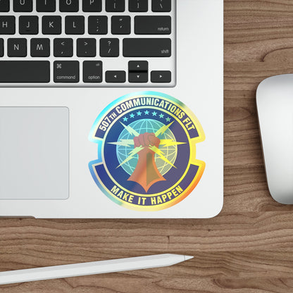 507th Communications Flight (U.S. Air Force) Holographic STICKER Die-Cut Vinyl Decal-The Sticker Space