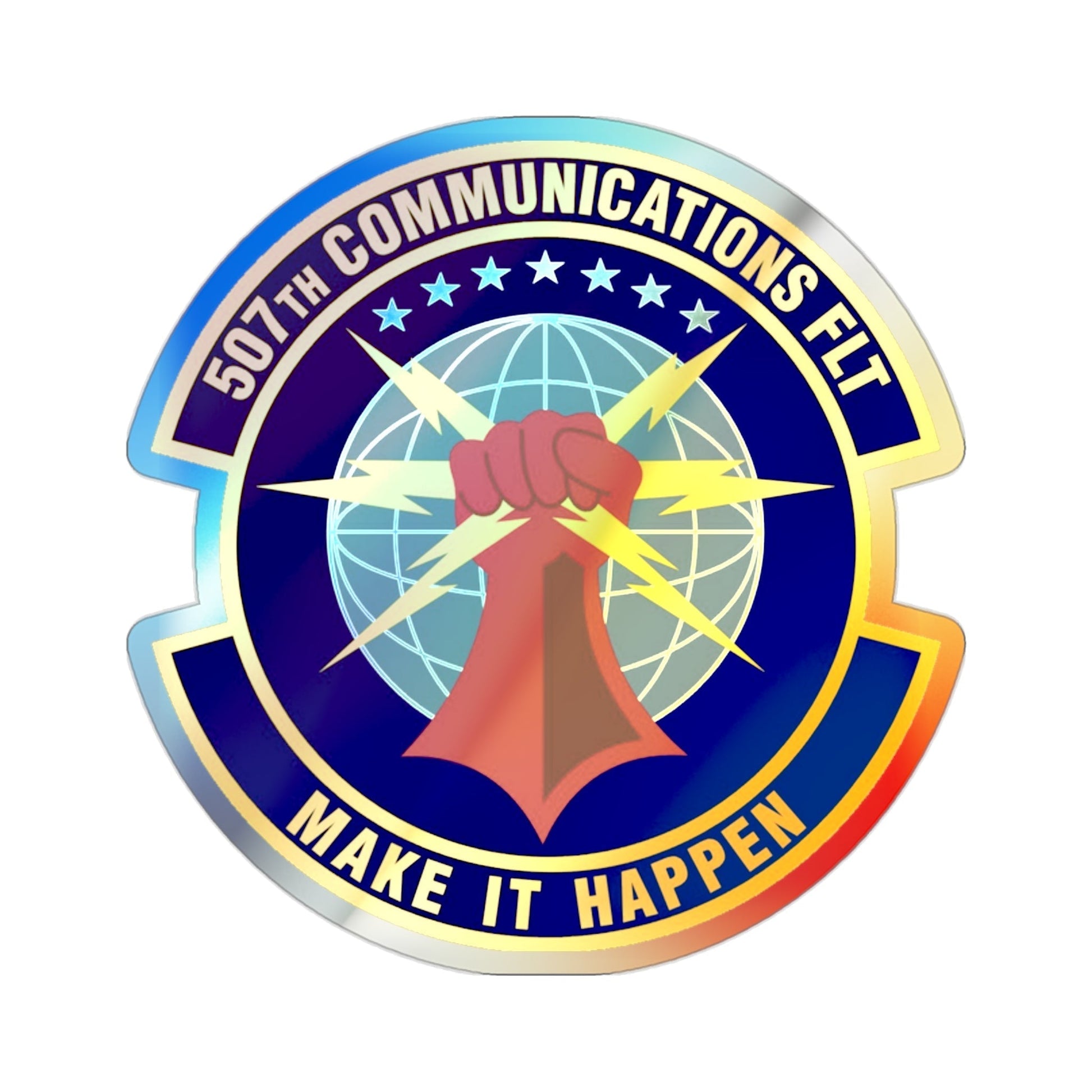 507th Communications Flight (U.S. Air Force) Holographic STICKER Die-Cut Vinyl Decal-2 Inch-The Sticker Space