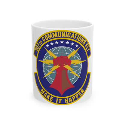507th Communications Flight (U.S. Air Force) White Coffee Mug-11oz-The Sticker Space