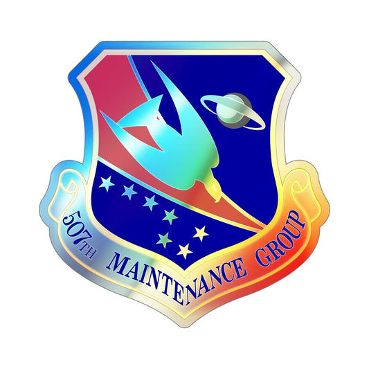507th Maintenance Group (U.S. Air Force) Holographic STICKER Die-Cut Vinyl Decal-6 Inch-The Sticker Space