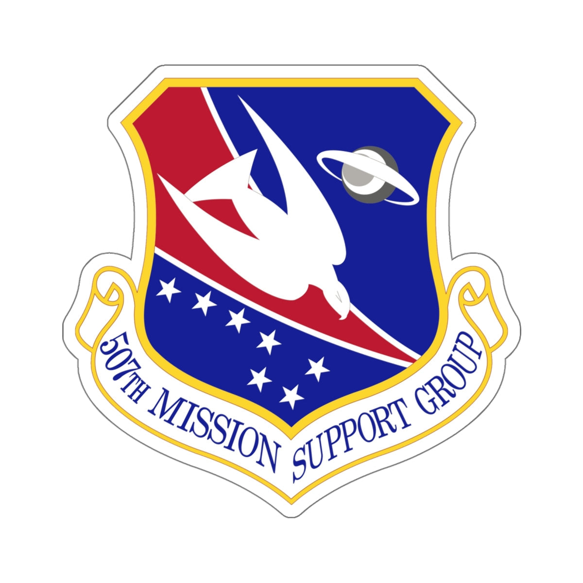 507th Mission Support Group (U.S. Air Force) STICKER Vinyl Die-Cut Decal-White-The Sticker Space