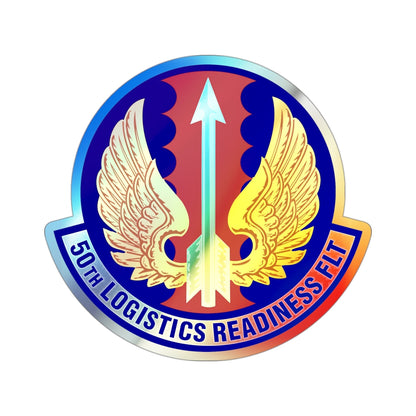 50th Logistics Readiness Flight (U.S. Air Force) Holographic STICKER Die-Cut Vinyl Decal-3 Inch-The Sticker Space
