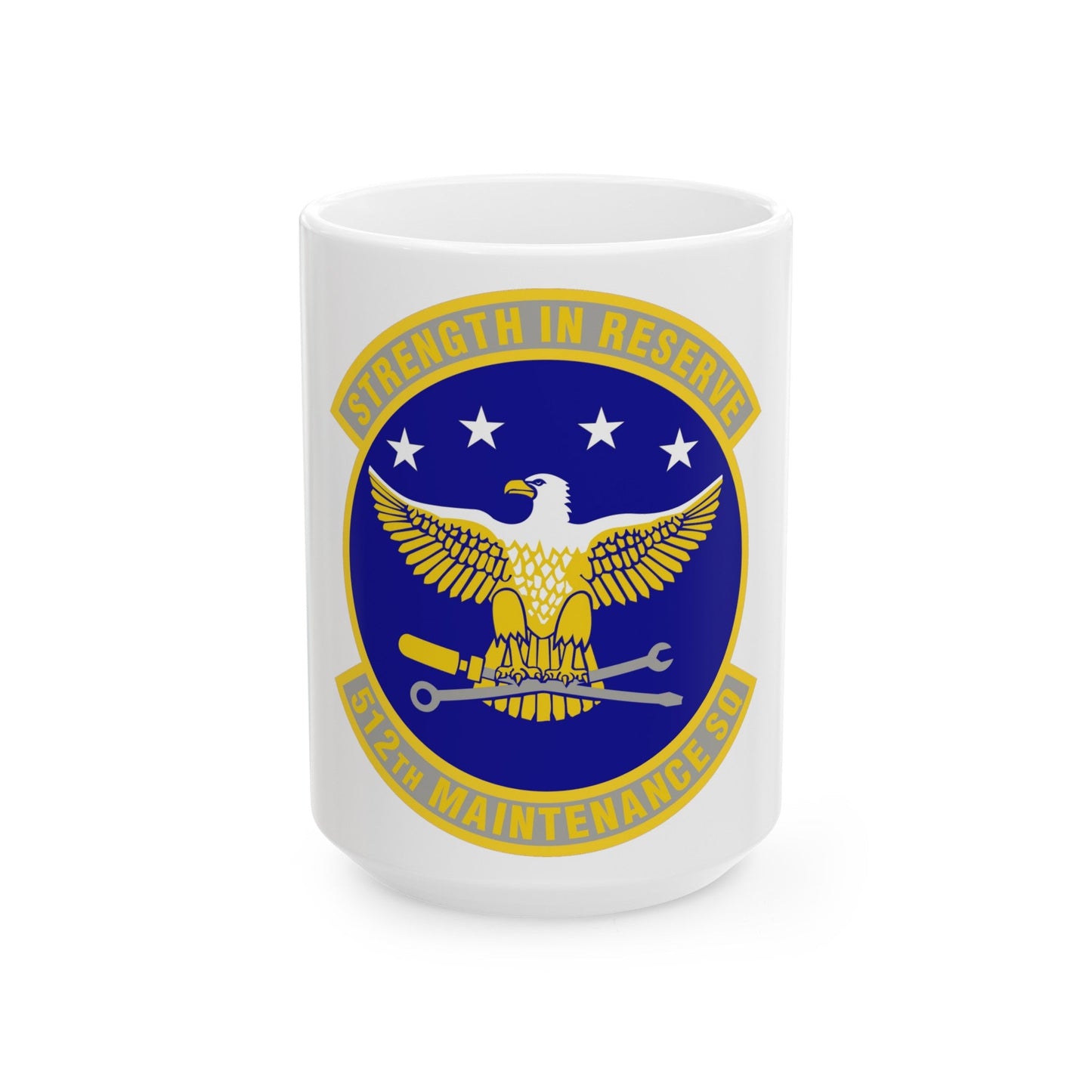 512th Maintenance Squadron (U.S. Air Force) White Coffee Mug-15oz-The Sticker Space