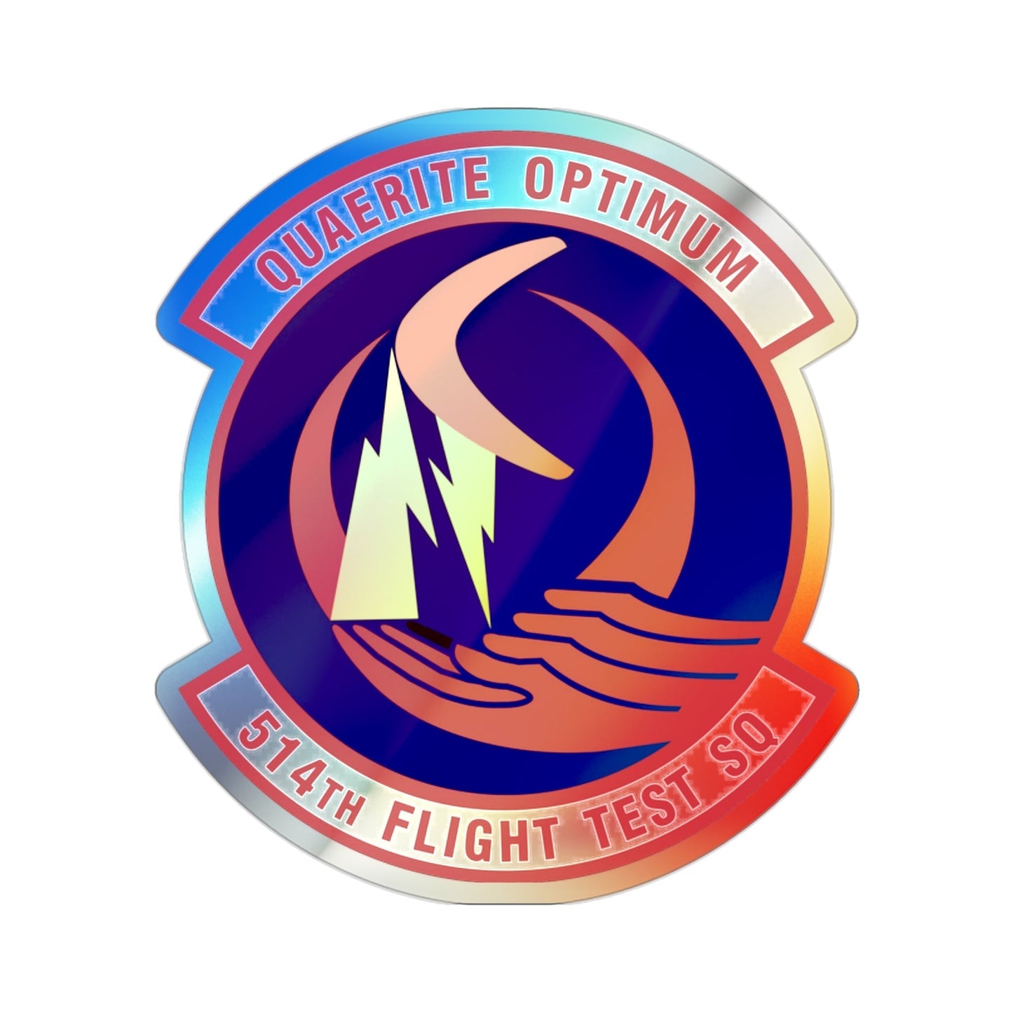 514th Flight Test Squadron (U.S. Air Force) Holographic STICKER Die-Cut Vinyl Decal-2 Inch-The Sticker Space