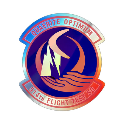 514th Flight Test Squadron (U.S. Air Force) Holographic STICKER Die-Cut Vinyl Decal-4 Inch-The Sticker Space