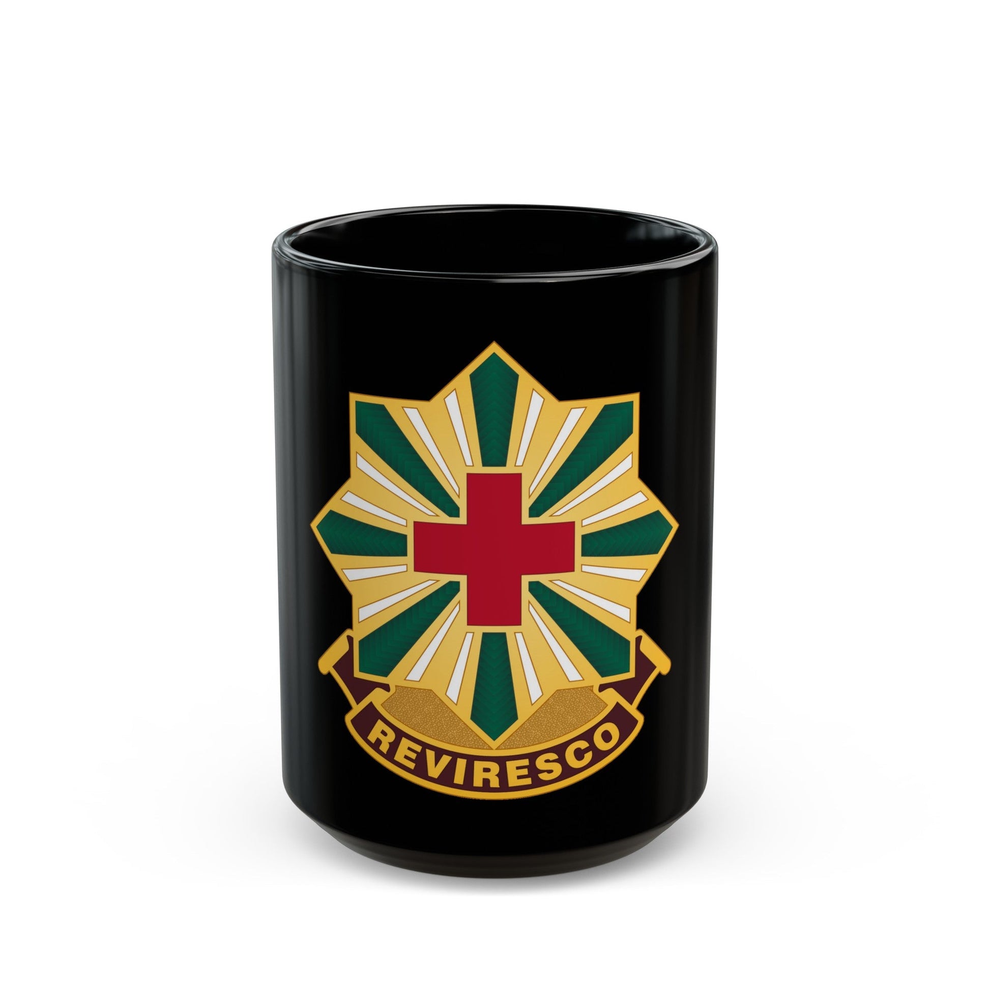 528th Hospital Center (U.S. Army) Black Coffee Mug-15oz-The Sticker Space
