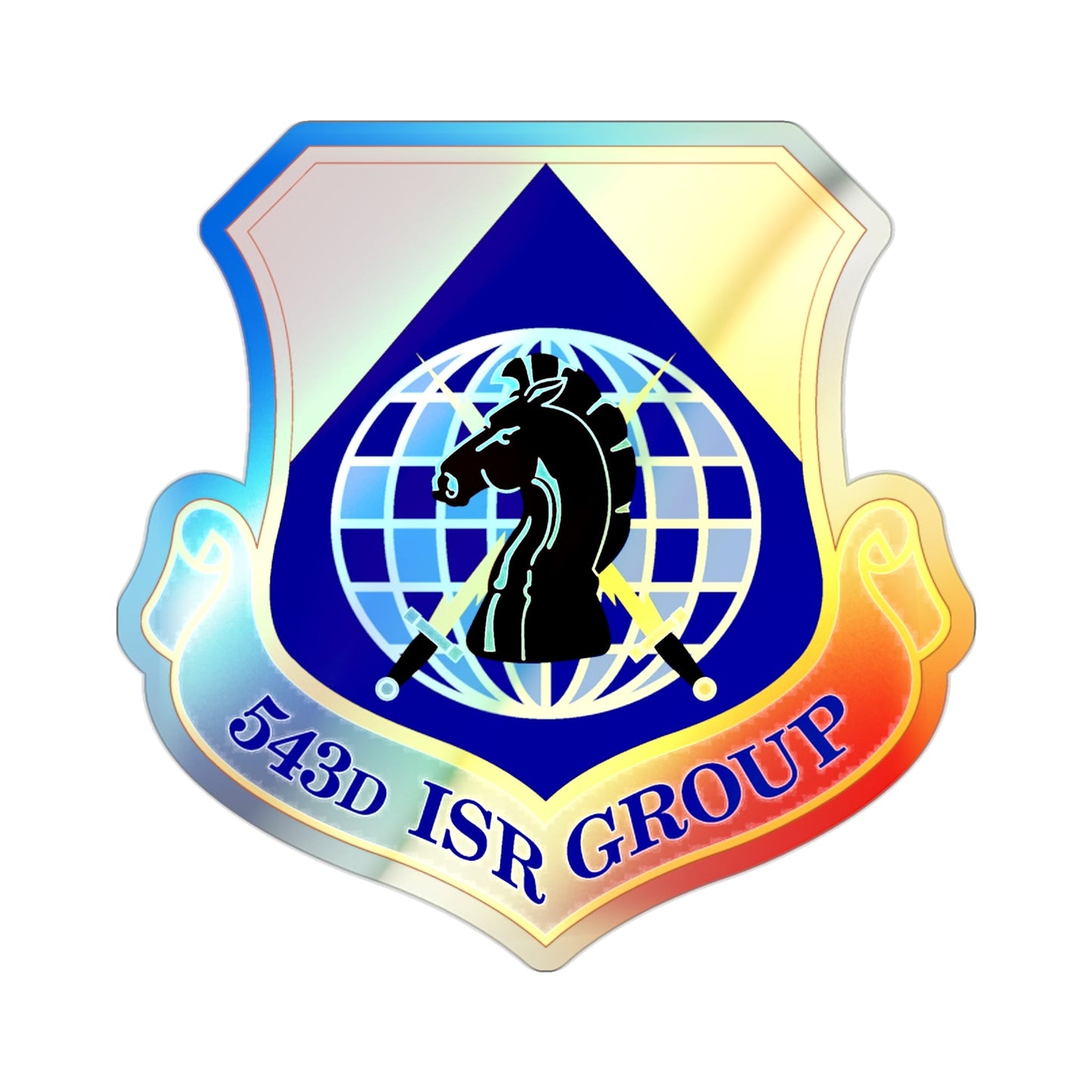 543 Intelligence Surveillance and Reconnaissance Group AFISRA (U.S. Air Force) Holographic STICKER Die-Cut Vinyl Decal-2 Inch-The Sticker Space