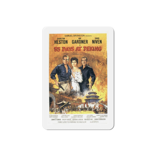 55 Days at Peking 1963 Movie Poster Die-Cut Magnet-2 Inch-The Sticker Space