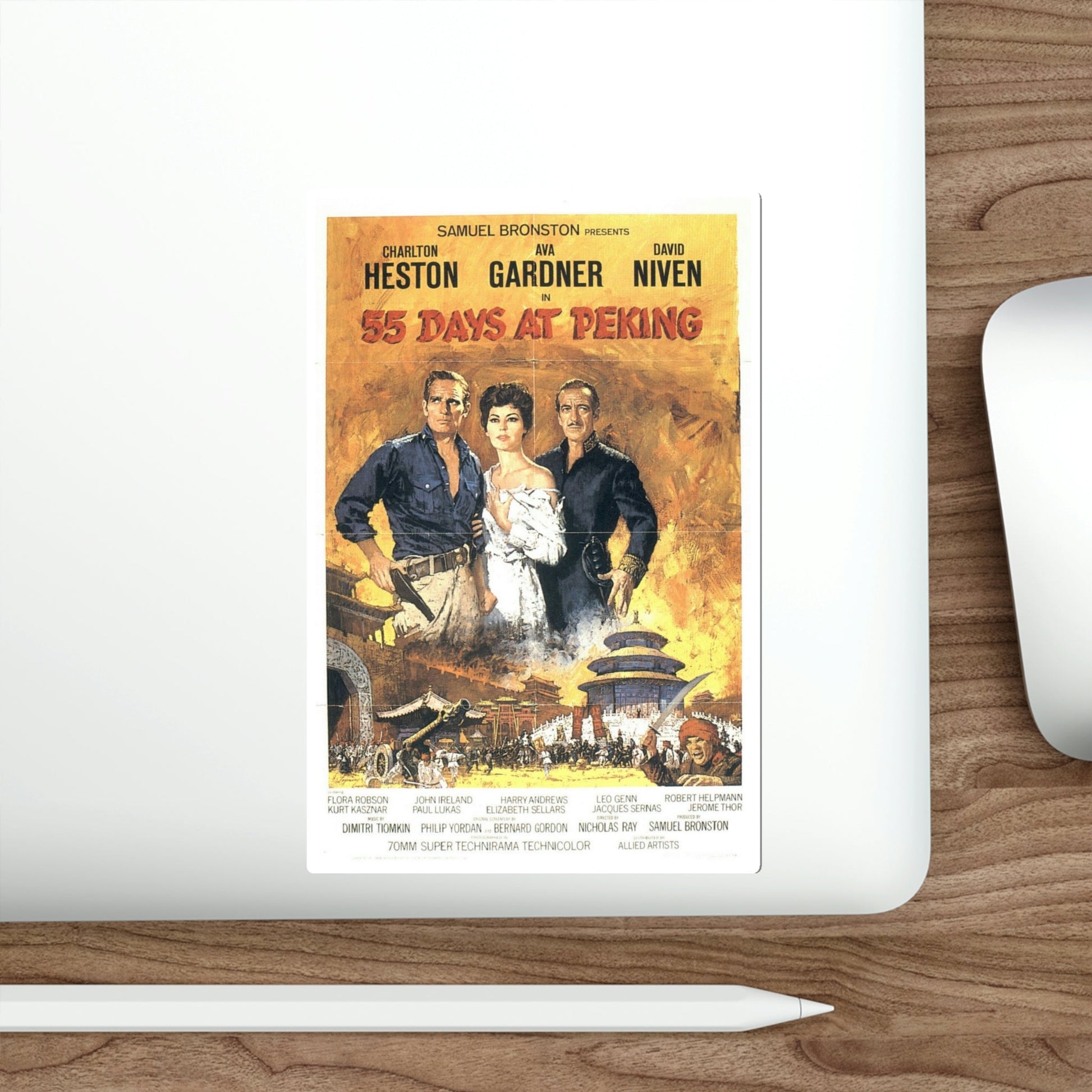 55 Days at Peking 1963 Movie Poster STICKER Vinyl Die-Cut Decal-The Sticker Space