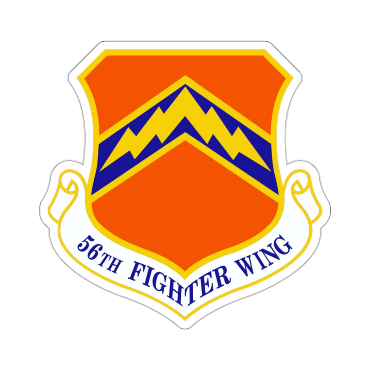 56th Fighter Wing (U.S. Air Force) STICKER Vinyl Die-Cut Decal-White-The Sticker Space