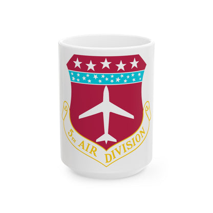 5th Air Division (U.S. Air Force) White Coffee Mug-15oz-The Sticker Space