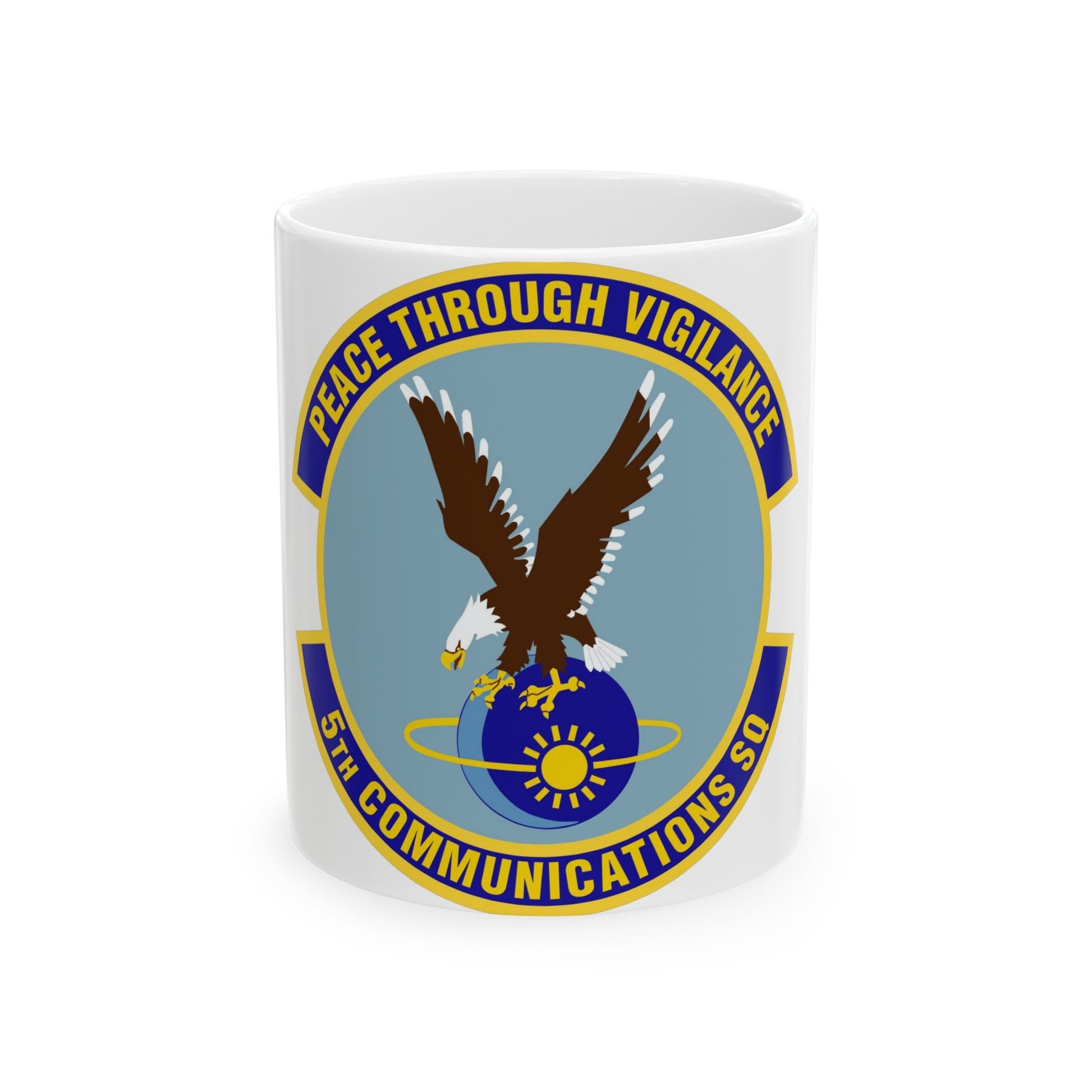 5th Communications Squadron (U.S. Air Force) White Coffee Mug-11oz-The Sticker Space