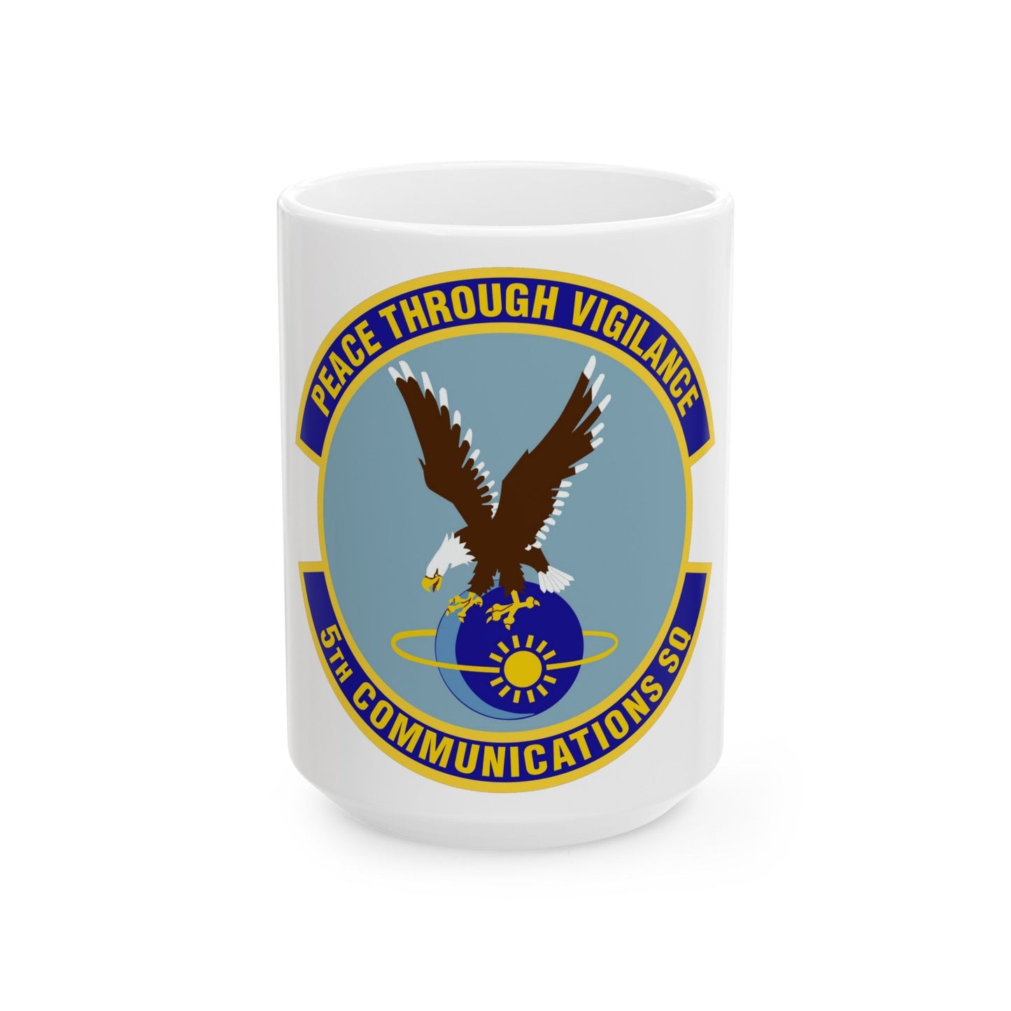 5th Communications Squadron (U.S. Air Force) White Coffee Mug-15oz-The Sticker Space