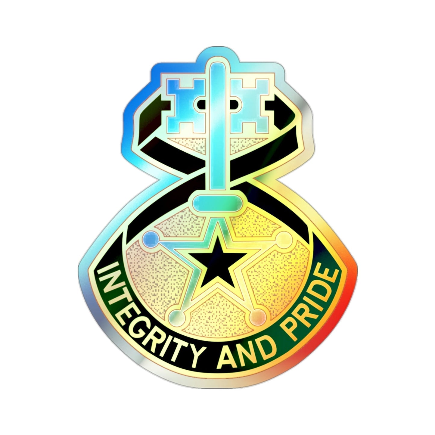607 Military Police Battalion (U.S. Army) Holographic STICKER Die-Cut Vinyl Decal-2 Inch-The Sticker Space