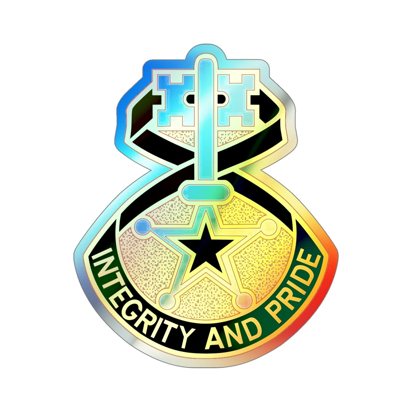 607 Military Police Battalion (U.S. Army) Holographic STICKER Die-Cut Vinyl Decal-5 Inch-The Sticker Space