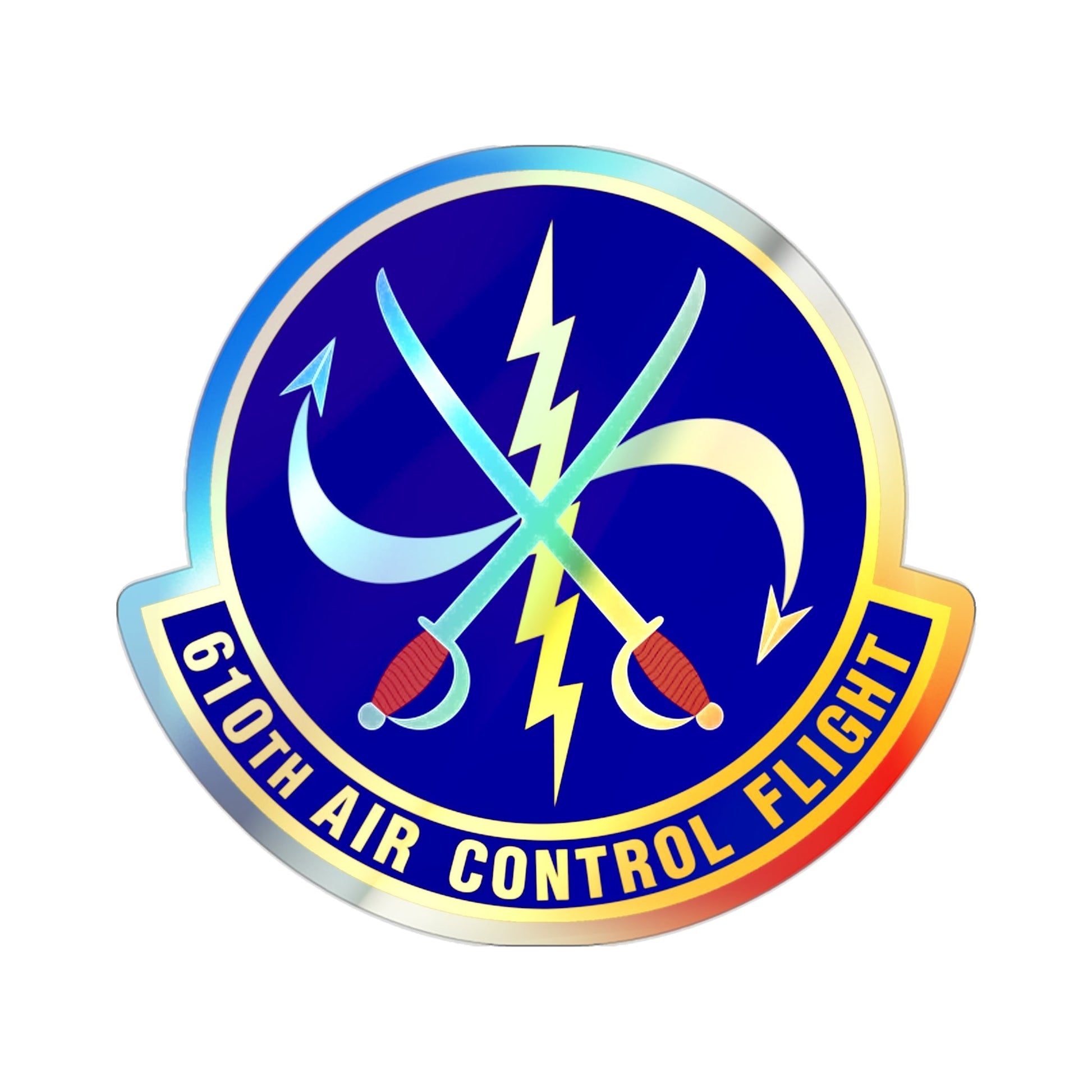 610 Air Control Flight PACAF (U.S. Air Force) Holographic STICKER Die-Cut Vinyl Decal-2 Inch-The Sticker Space