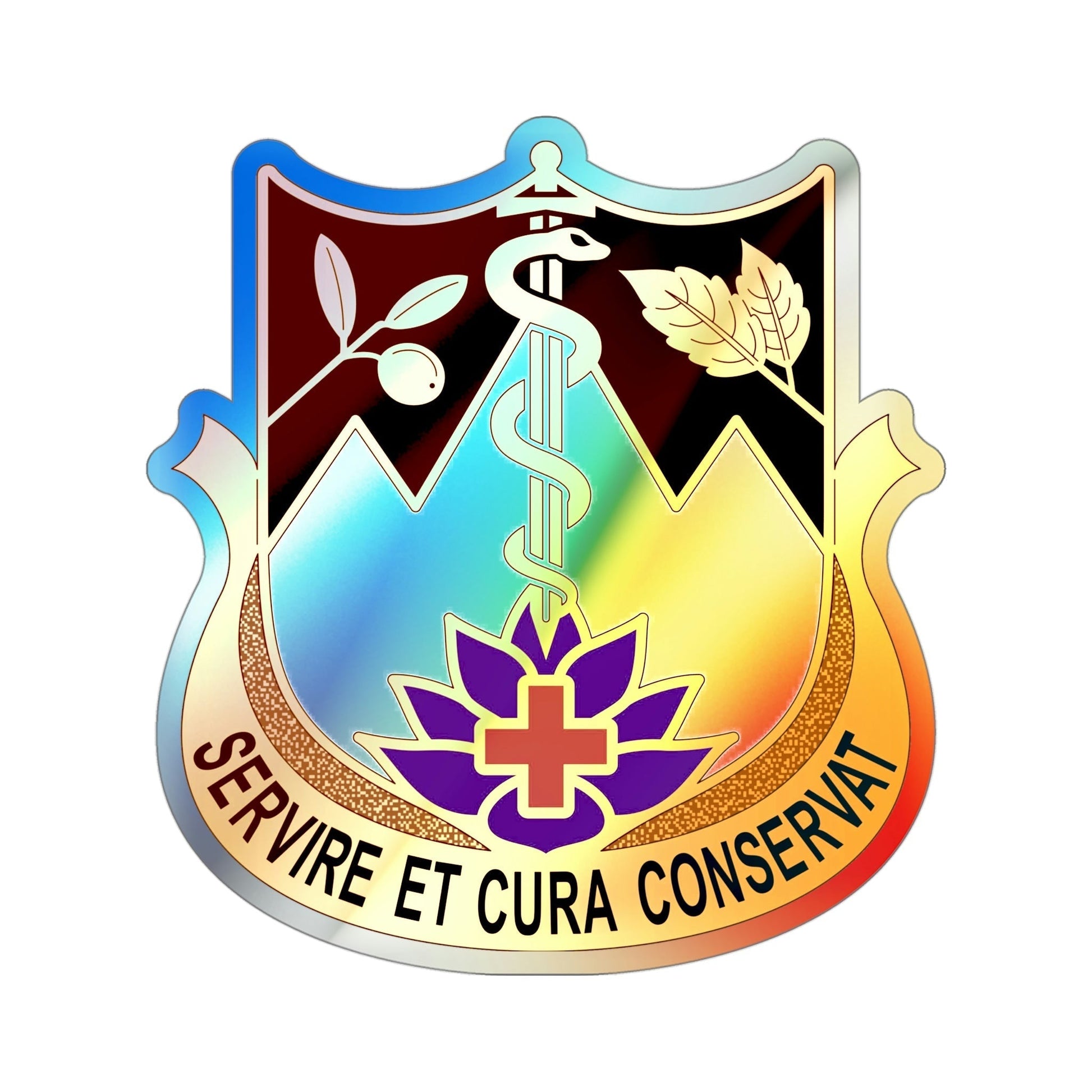 627 Hospital Center (U.S. Army) Holographic STICKER Die-Cut Vinyl Decal-4 Inch-The Sticker Space