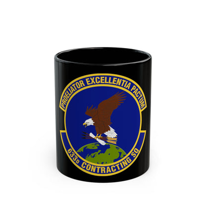 633d Contracting Squadron (U.S. Air Force) Black Coffee Mug-11oz-The Sticker Space