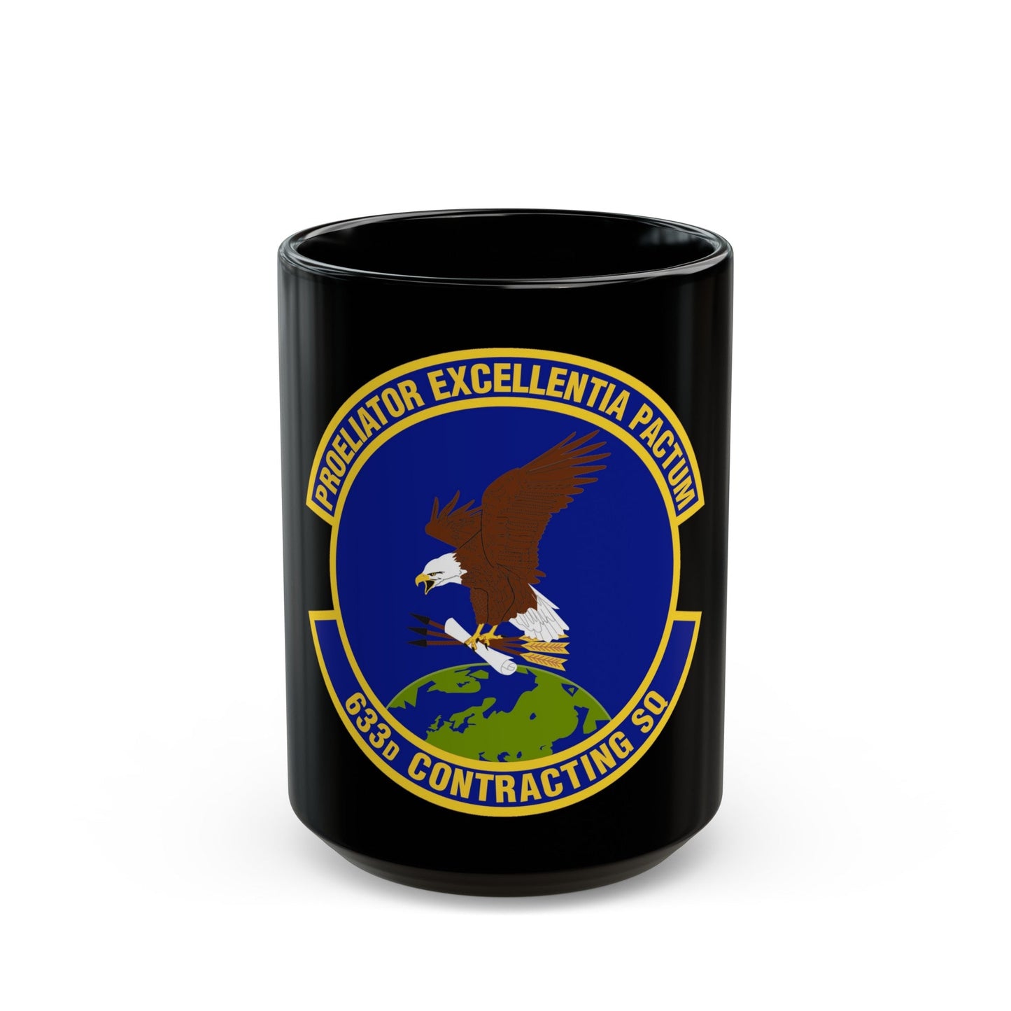 633d Contracting Squadron (U.S. Air Force) Black Coffee Mug-15oz-The Sticker Space