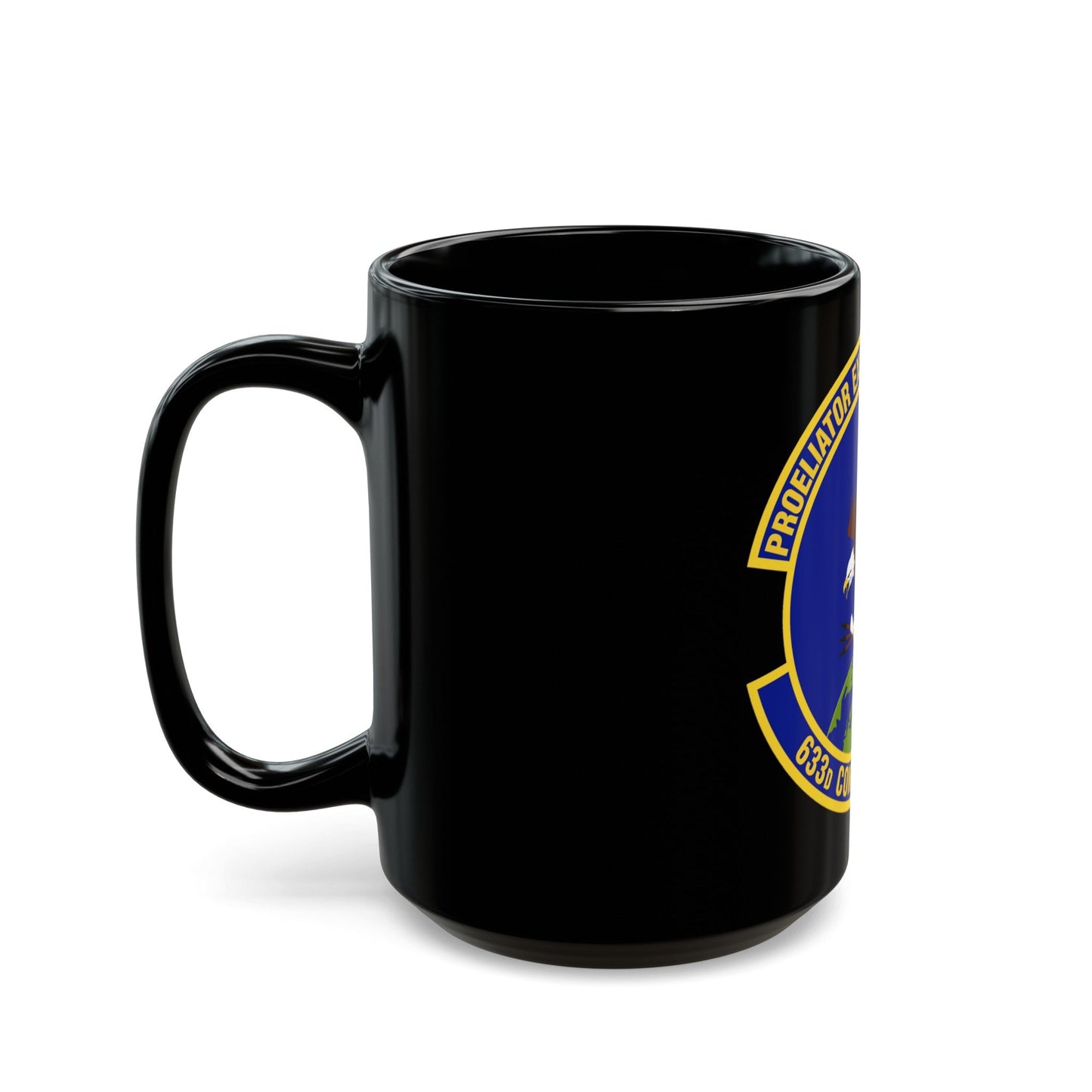 633d Contracting Squadron (U.S. Air Force) Black Coffee Mug-The Sticker Space
