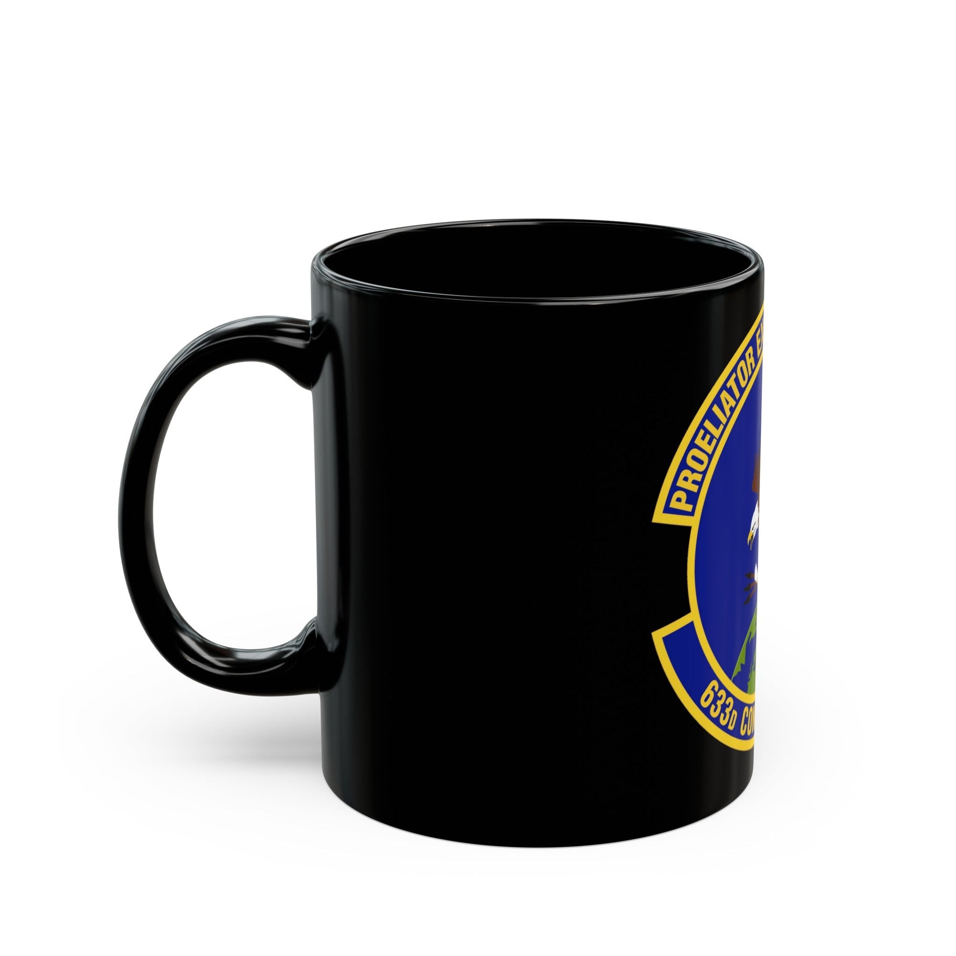 633d Contracting Squadron (U.S. Air Force) Black Coffee Mug-The Sticker Space