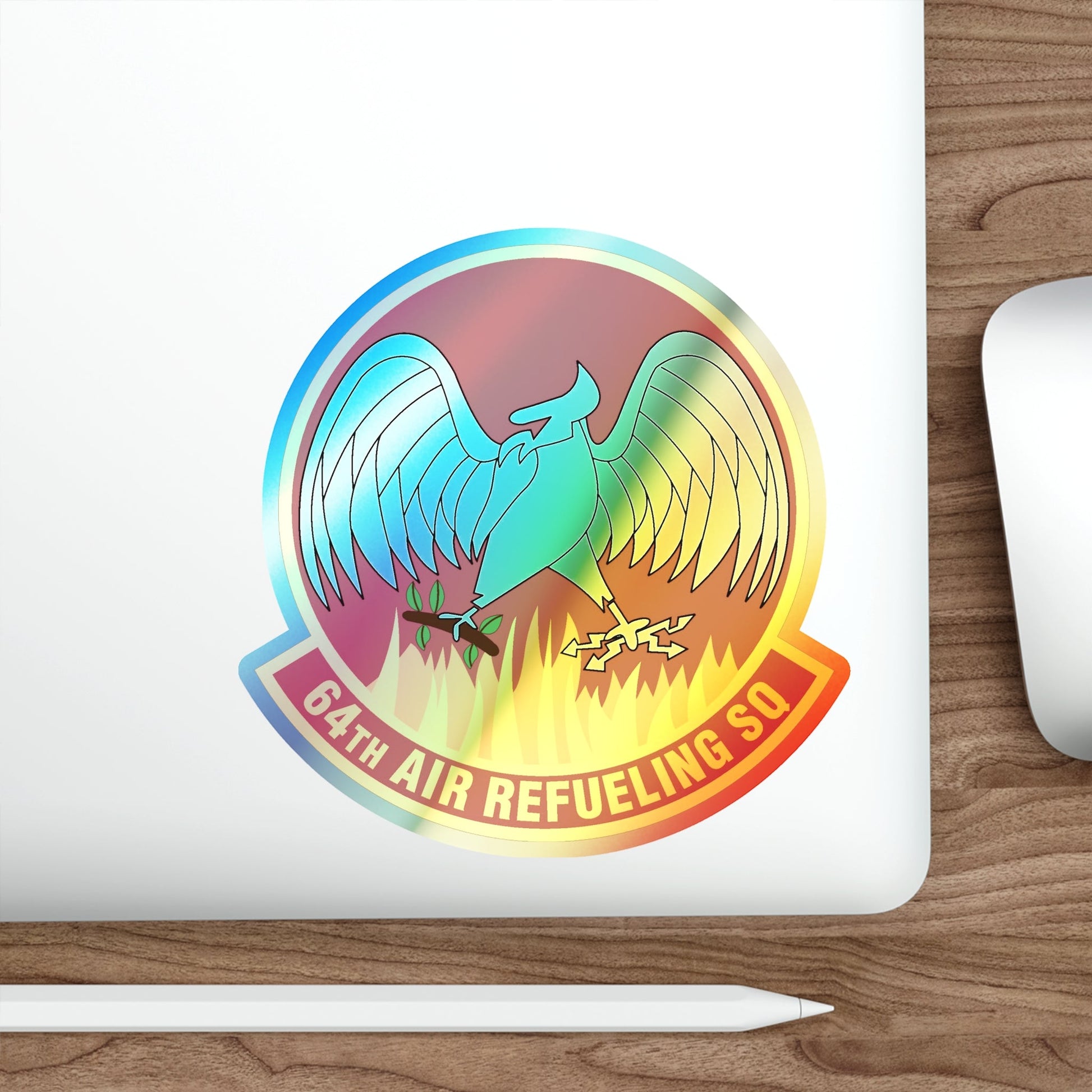 64th Air Refueling Squadron (U.S. Air Force) Holographic STICKER Die-Cut Vinyl Decal-The Sticker Space