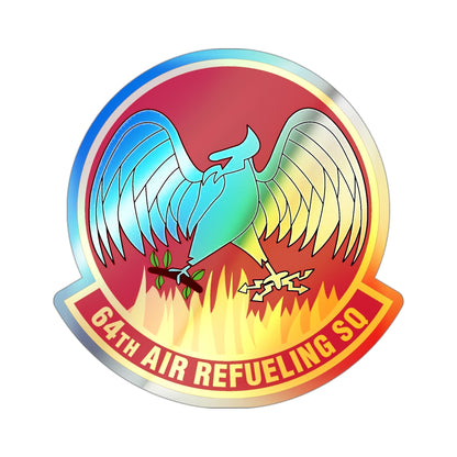 64th Air Refueling Squadron (U.S. Air Force) Holographic STICKER Die-Cut Vinyl Decal-3 Inch-The Sticker Space
