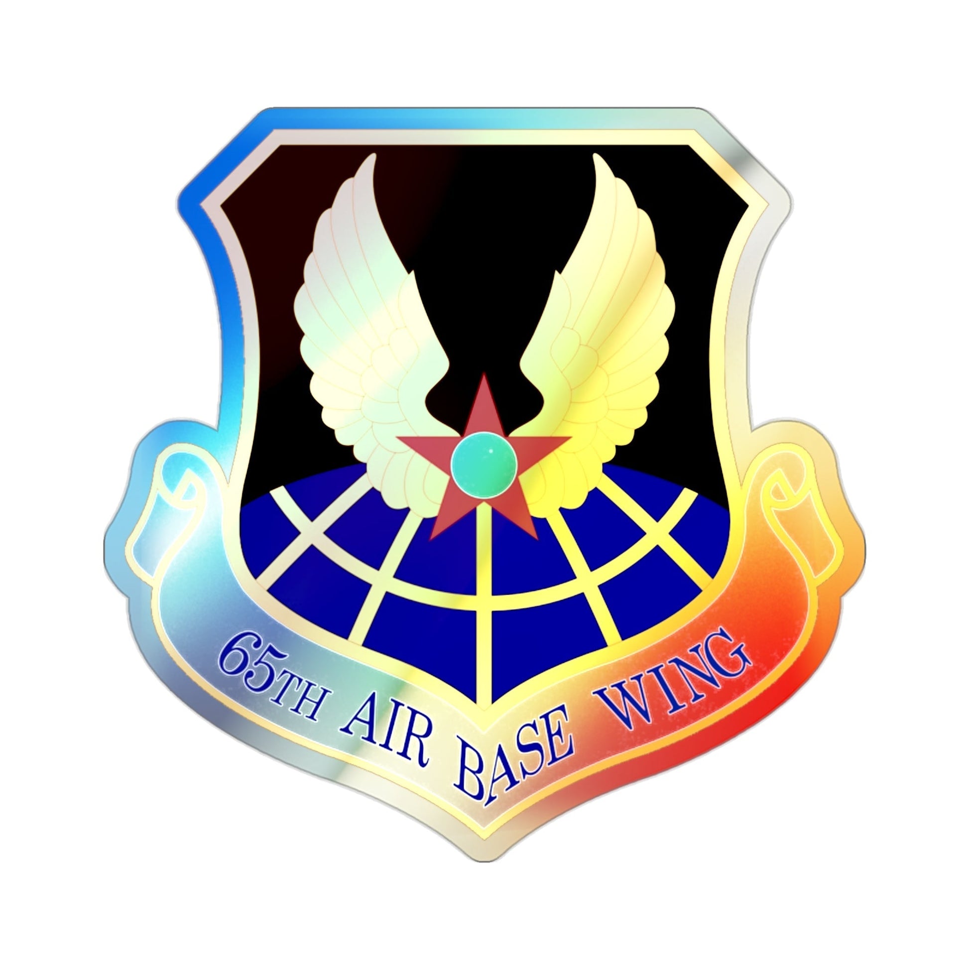 65th Air Base Wing (U.S. Air Force) Holographic STICKER Die-Cut Vinyl Decal-2 Inch-The Sticker Space