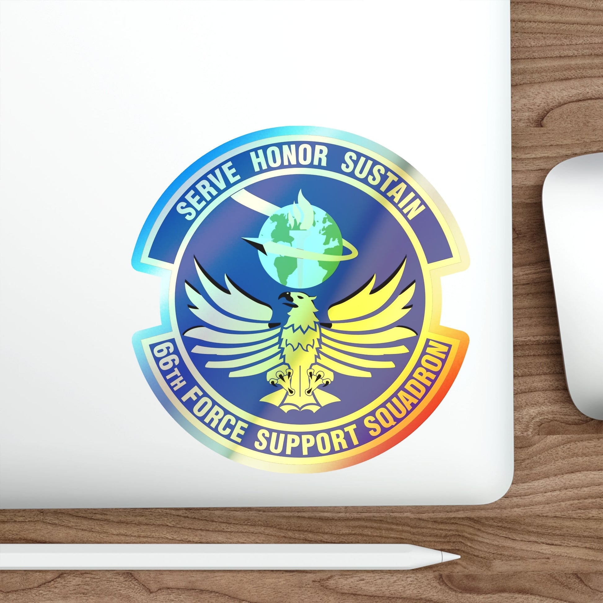 66th Force Support Squadron (U.S. Air Force) Holographic STICKER Die-Cut Vinyl Decal-The Sticker Space