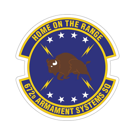 672d Armament Systems Squadron (U.S. Air Force) STICKER Vinyl Die-Cut Decal-6 Inch-The Sticker Space