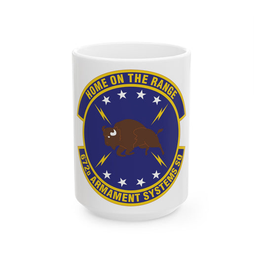 672d Armament Systems Squadron (U.S. Air Force) White Coffee Mug