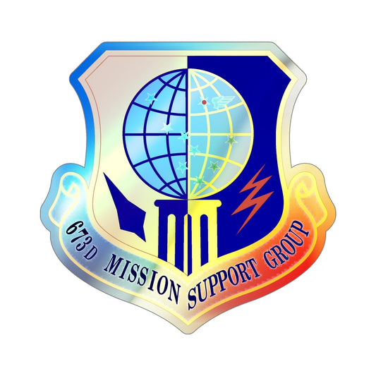 673 Mission Support Group PACAF (U.S. Air Force) Holographic STICKER Die-Cut Vinyl Decal-6 Inch-The Sticker Space