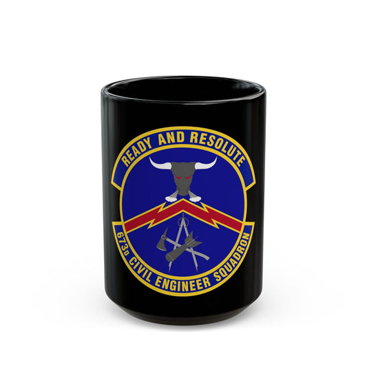 673d Civil Engineer Squadron (U.S. Air Force) Black Coffee Mug-15oz-The Sticker Space