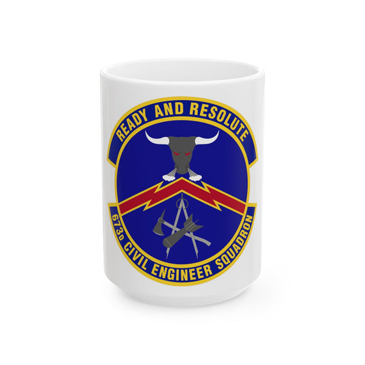 673d Civil Engineer Squadron (U.S. Air Force) White Coffee Mug-15oz-The Sticker Space