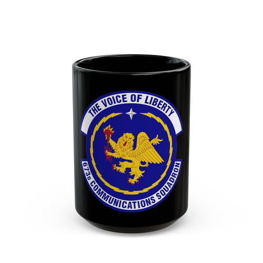 673d Communications Squadron (U.S. Air Force) Black Coffee Mug-15oz-The Sticker Space