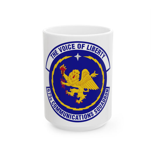 673d Communications Squadron (U.S. Air Force) White Coffee Mug-15oz-The Sticker Space