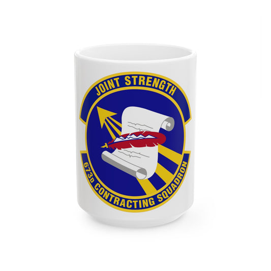 673d Contracting Squadron (U.S. Air Force) White Coffee Mug-15oz-The Sticker Space