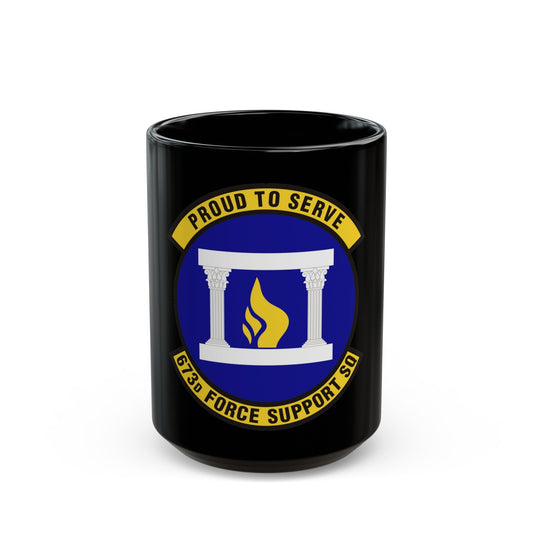 673d Force Support Squadron (U.S. Air Force) Black Coffee Mug-15oz-The Sticker Space