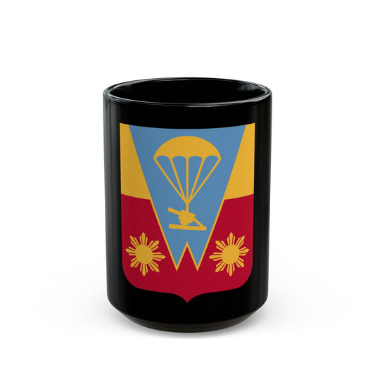 674th Airborne Field Artillery Battalion v2 (U.S. Army) Black Coffee Mug-15oz-The Sticker Space