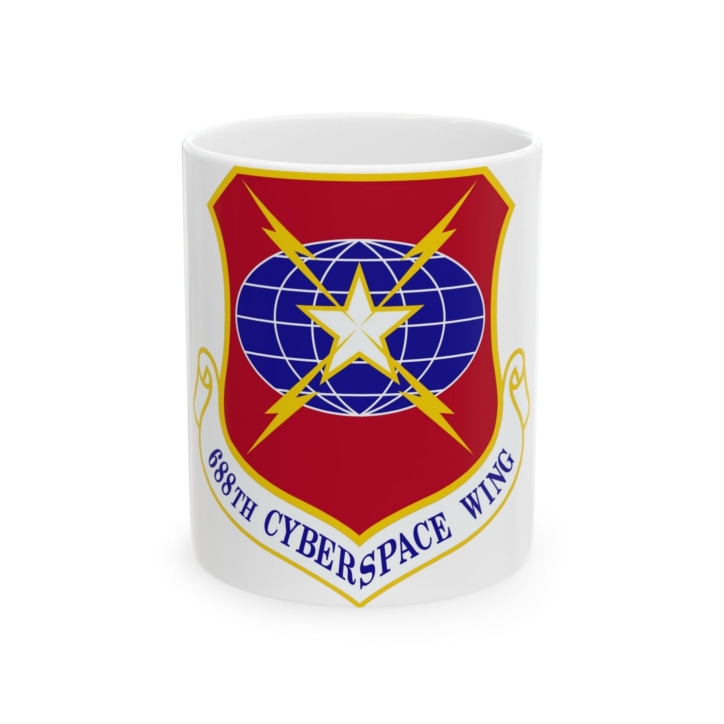 688 Cyberspace Wing ACC (U.S. Air Force) White Coffee Mug-11oz-The Sticker Space