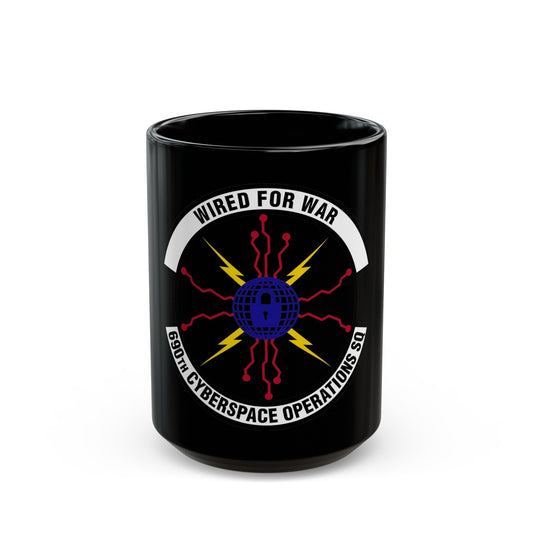 690 Cyberspace Operations Squadron AFSPC (U.S. Air Force) Black Coffee Mug-15oz-The Sticker Space