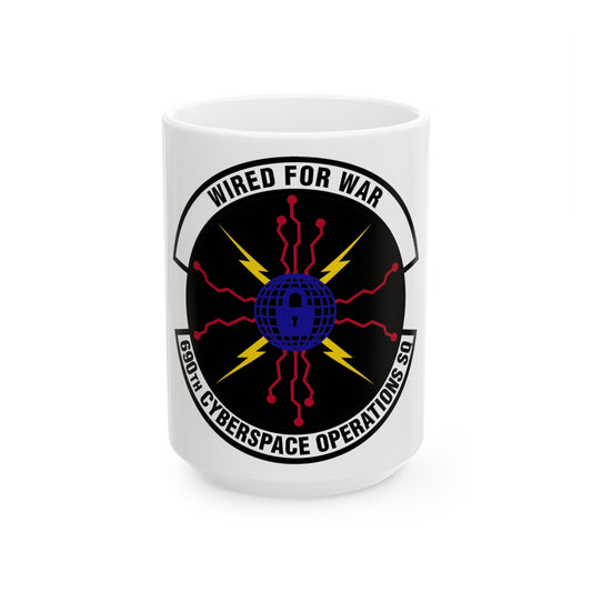 690 Cyberspace Operations Squadron AFSPC (U.S. Air Force) White Coffee Mug