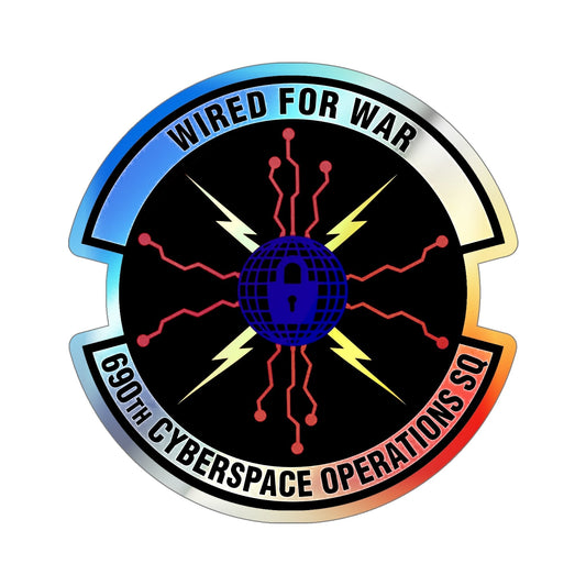 690th Cyberspace Operations (U.S. Air Force) Holographic STICKER Die-Cut Vinyl Decal-6 Inch-The Sticker Space