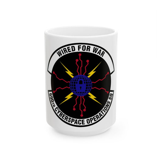 690th Cyberspace Operations (U.S. Air Force) White Coffee Mug-15oz-The Sticker Space