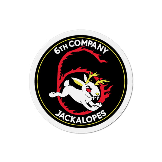 6TH COMPANY JACKALOPES (U.S. Navy) Die-Cut Magnet-2" x 2"-The Sticker Space