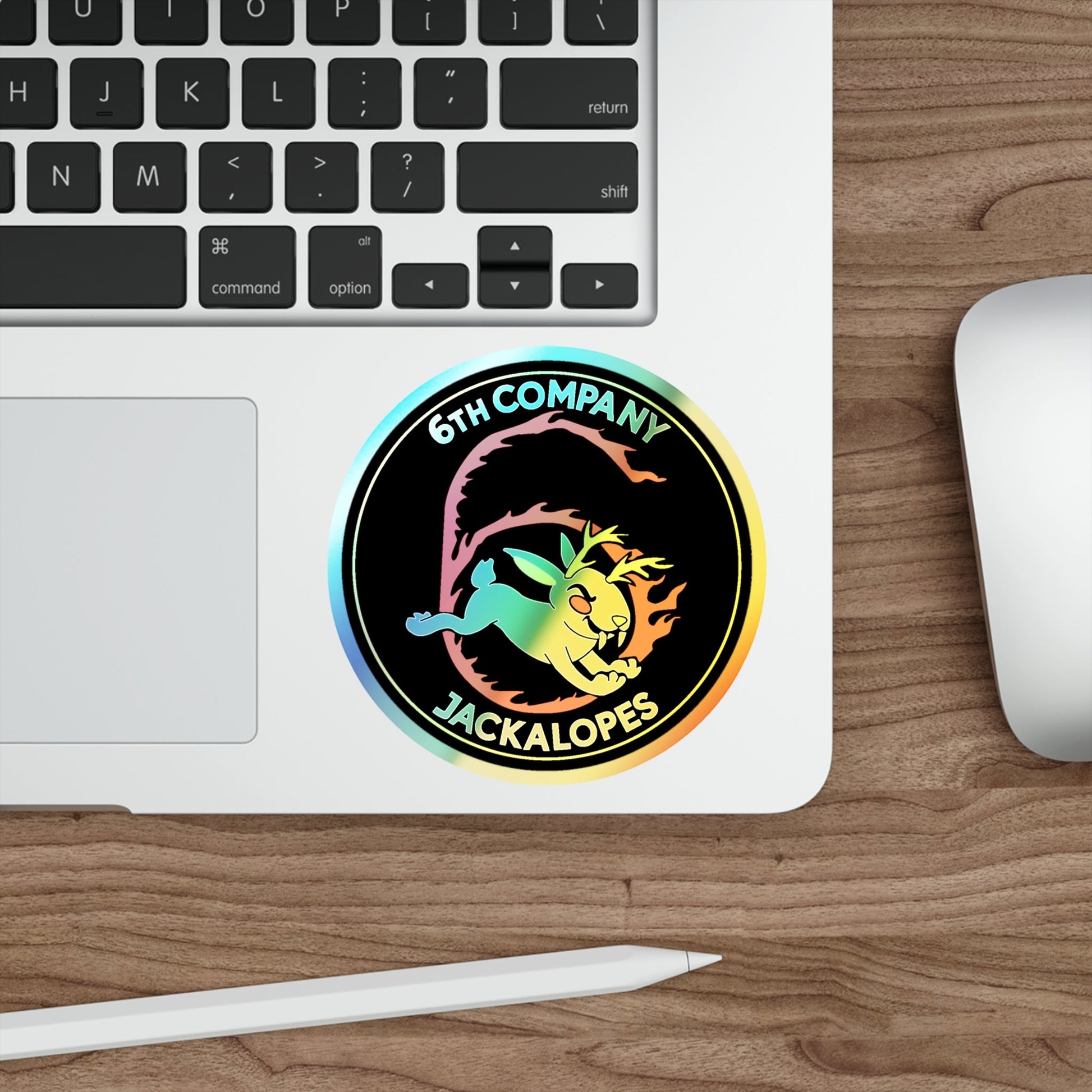 6TH COMPANY JACKALOPES (U.S. Navy) Holographic STICKER Die-Cut Vinyl Decal-The Sticker Space