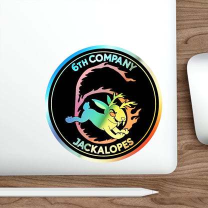 6TH COMPANY JACKALOPES (U.S. Navy) Holographic STICKER Die-Cut Vinyl Decal-The Sticker Space