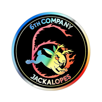 6TH COMPANY JACKALOPES (U.S. Navy) Holographic STICKER Die-Cut Vinyl Decal-2 Inch-The Sticker Space