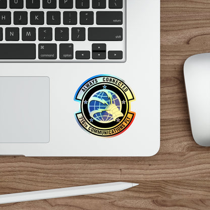 716th Communications Flight (U.S. Air Force) Holographic STICKER Die-Cut Vinyl Decal-The Sticker Space