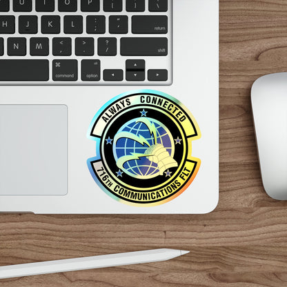 716th Communications Flight (U.S. Air Force) Holographic STICKER Die-Cut Vinyl Decal-The Sticker Space